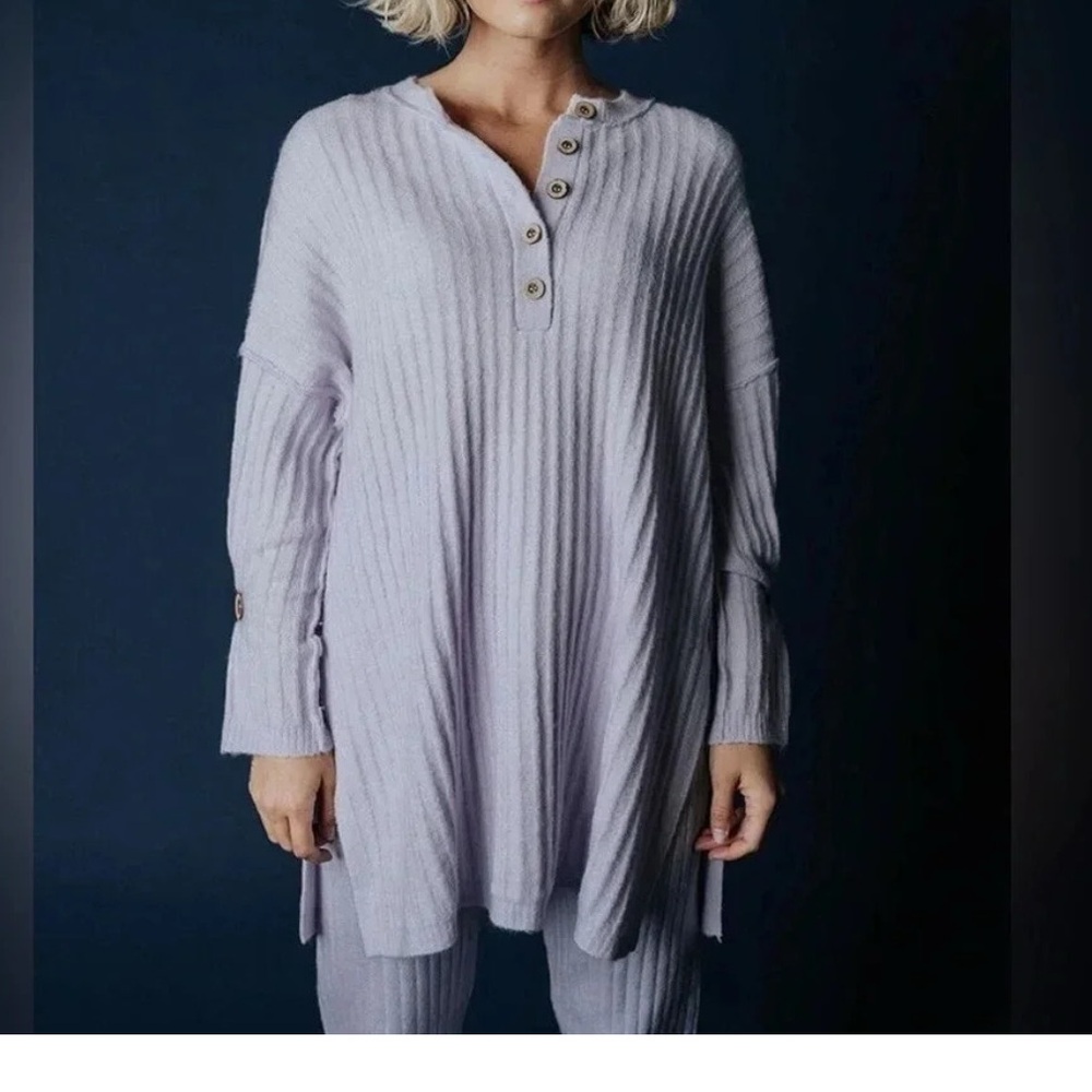 Intimately Free People Around the Clock Pullover Sweater in Lilac Medium